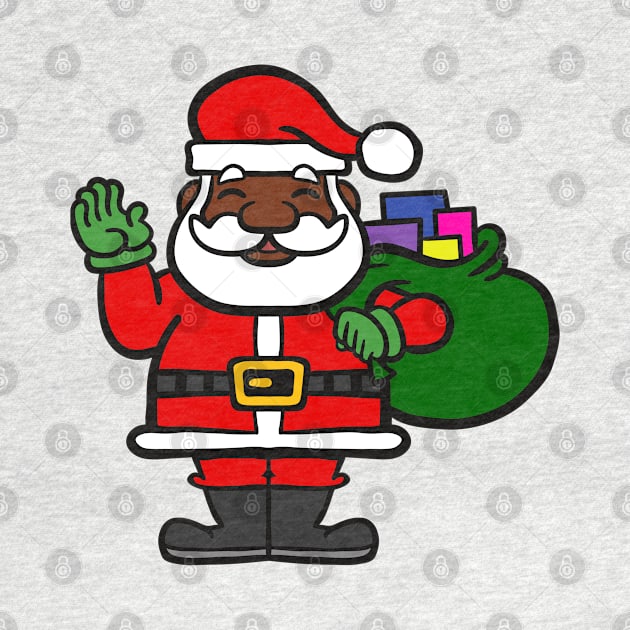 african black santa claus christmas by gossiprag